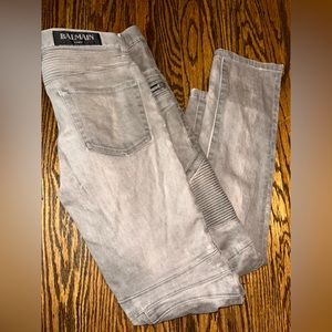 Grey Balmain Motorsport jeans
